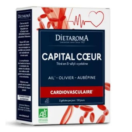 Dietaroma Capital Cœur Ail Olivier Aubépine 60 gélules