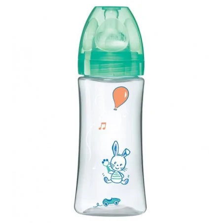 Dodie biberon initiation+ 330 ml vert Valentin +6 mois