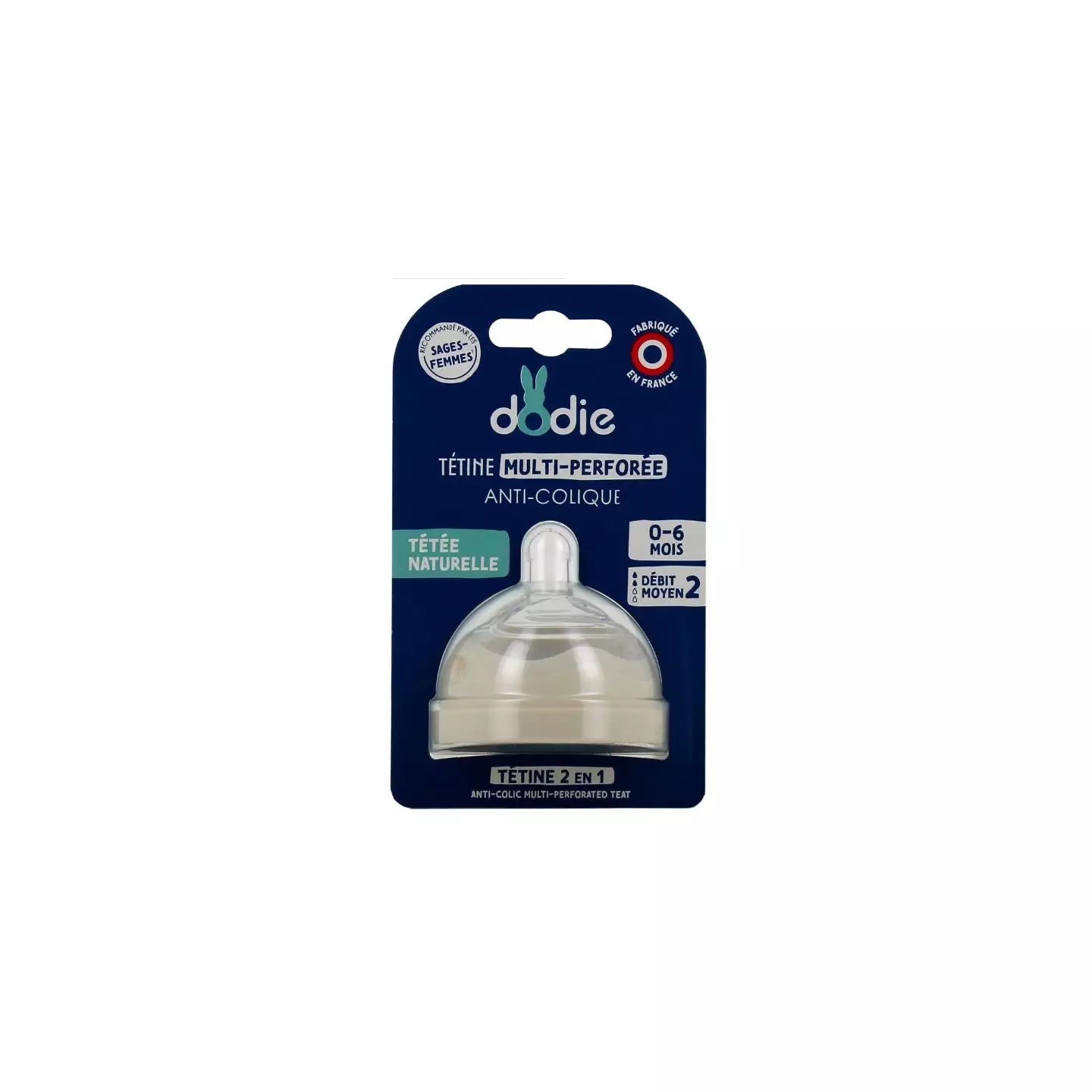 Dodie tétine biomimétisme débit 3 +6 mois
