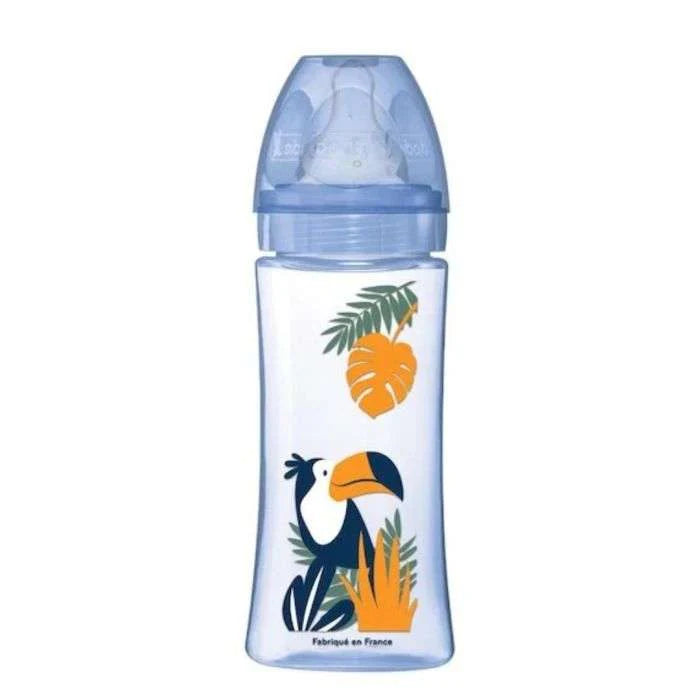 Dodie biberon initiation+ 330 ml bleu pompier +6 mois