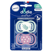 Dodie sucette +6 mois duo extra fine rose