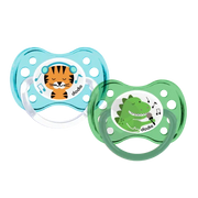 Dodie sucette anatomique +6 mois duo tigre dinosaure
