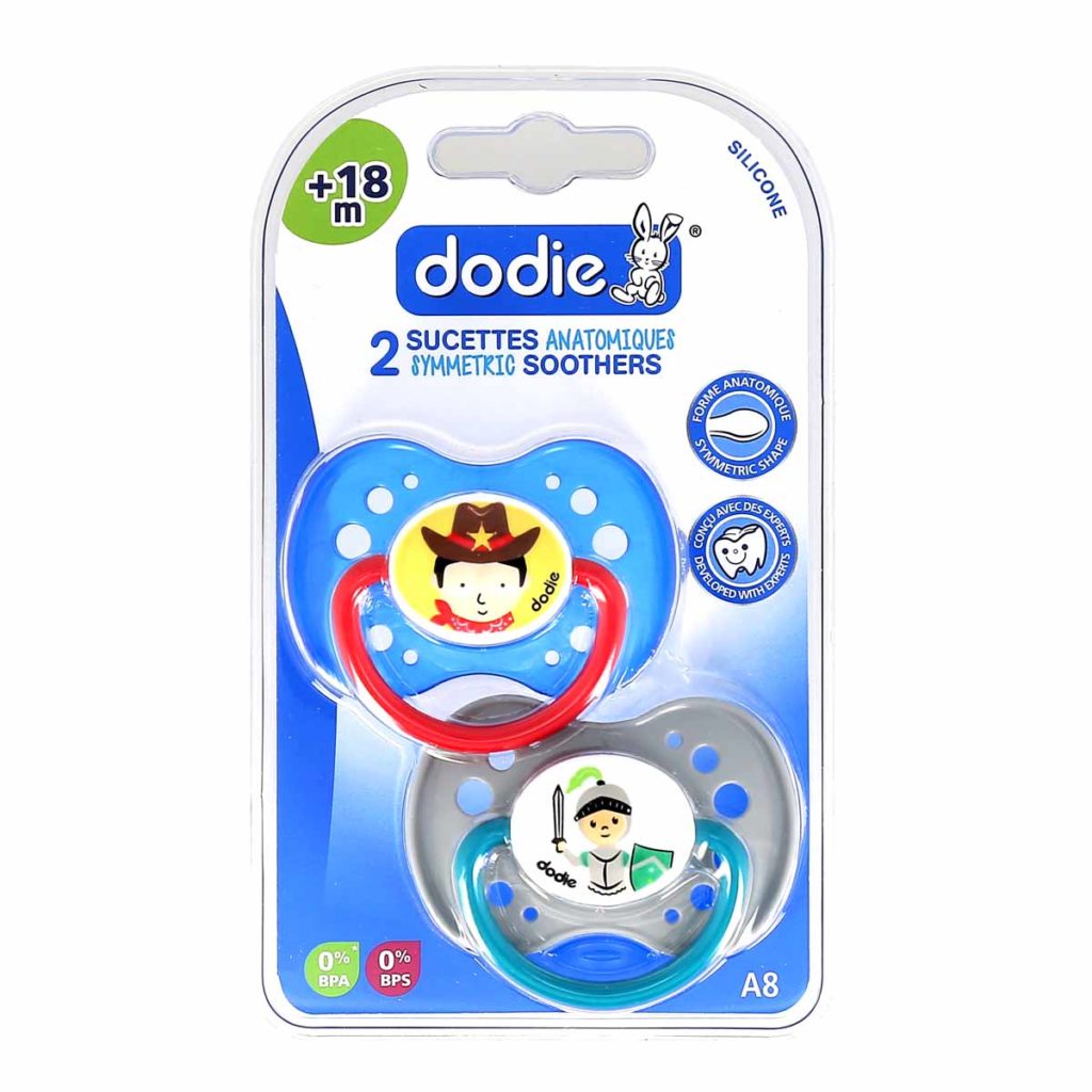 Dodie sucette anatomique +18 mois garçon motifs
