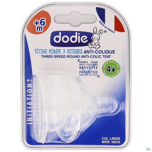 Dodie tétines initiation+ débit 4 +6 mois x2