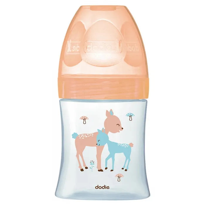Dodie biberon sensation+ verre 150 ml beige biche 0-6 mois