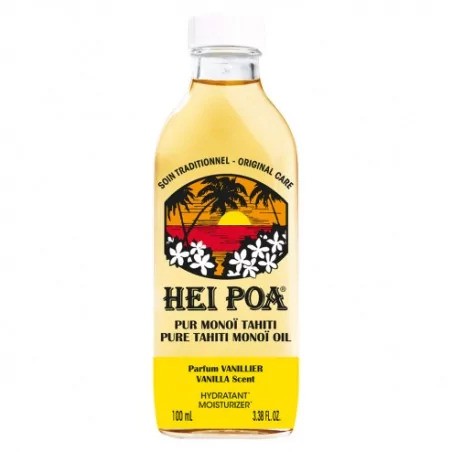 Hei Poa soins traditionnels multi-usages pur monoï tahiti parfum vanillier 100ml