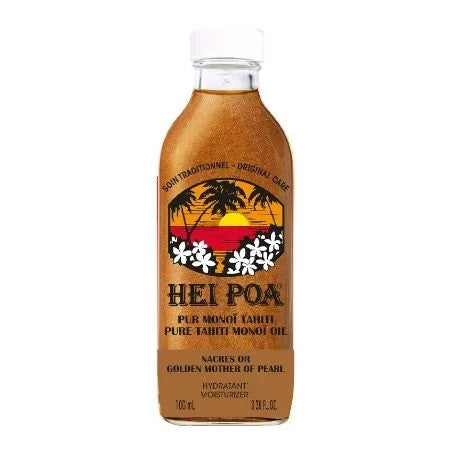 Hei Poa soins traditionnels monoï spécifique de tahiti nacres or 100ml