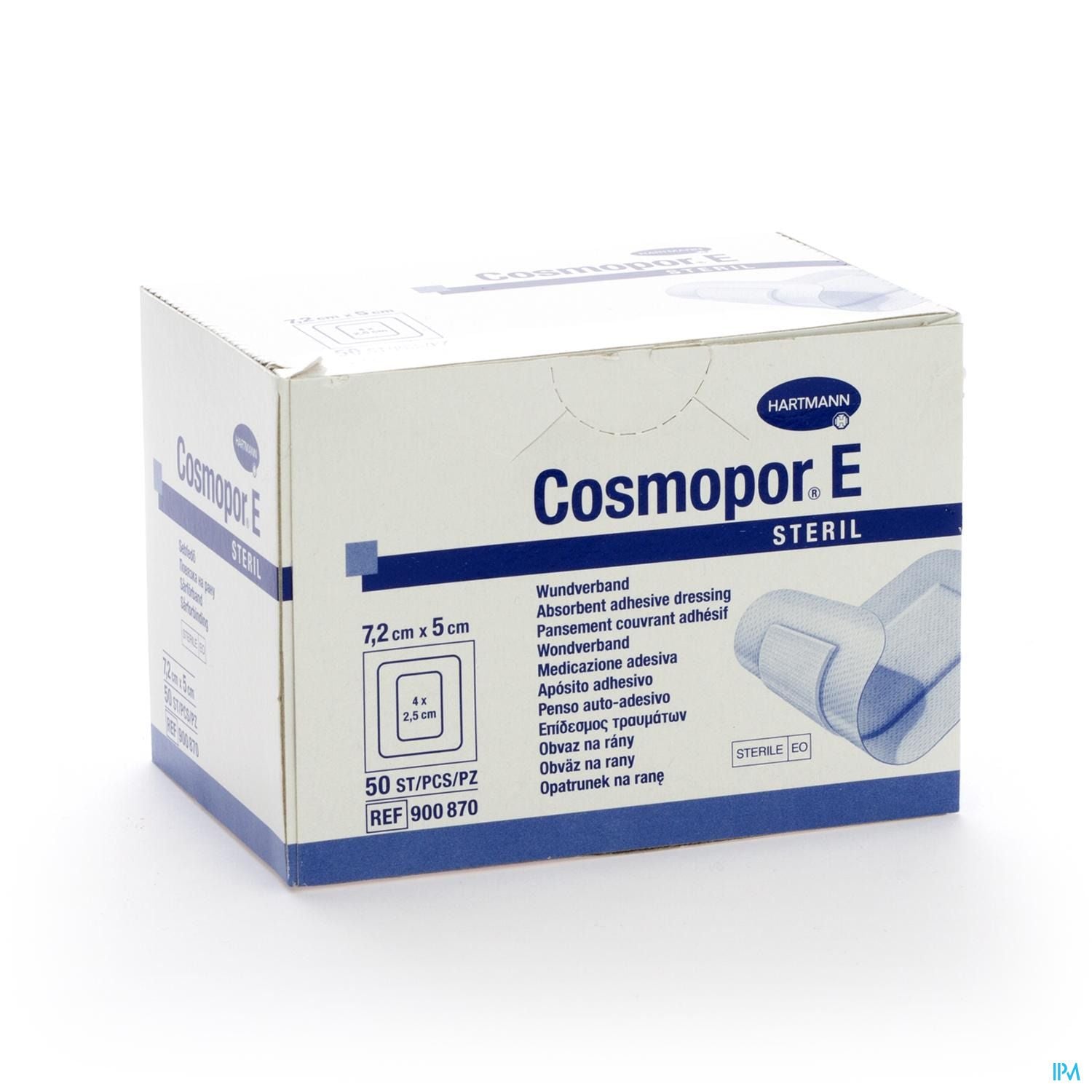 Hartmann cosmopor e sterile pansement adhesif 7,2*5cm x50u