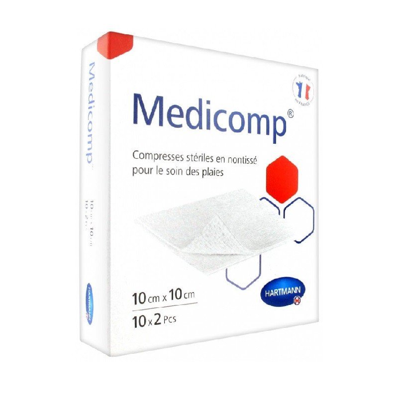 Hartmann medicomp compresses nontisse steriles 10*10cm