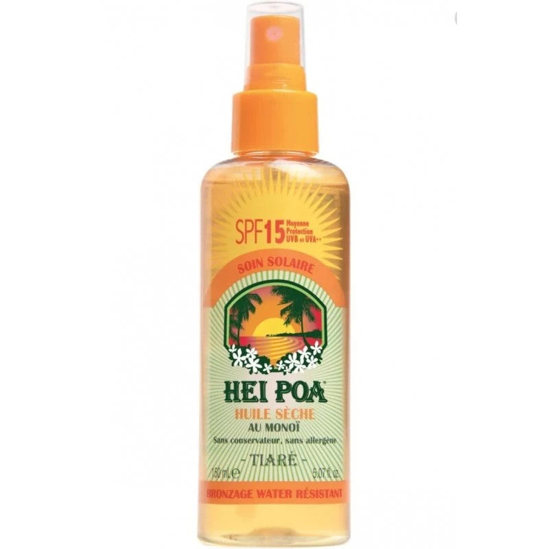 Hei Poa huile sèche au monoï spf 15 parfum tiare 150ml