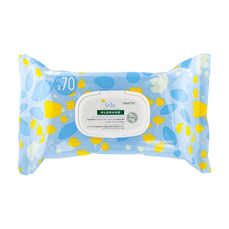 Klorane bb lingettes nettoyantes douces 70u mv