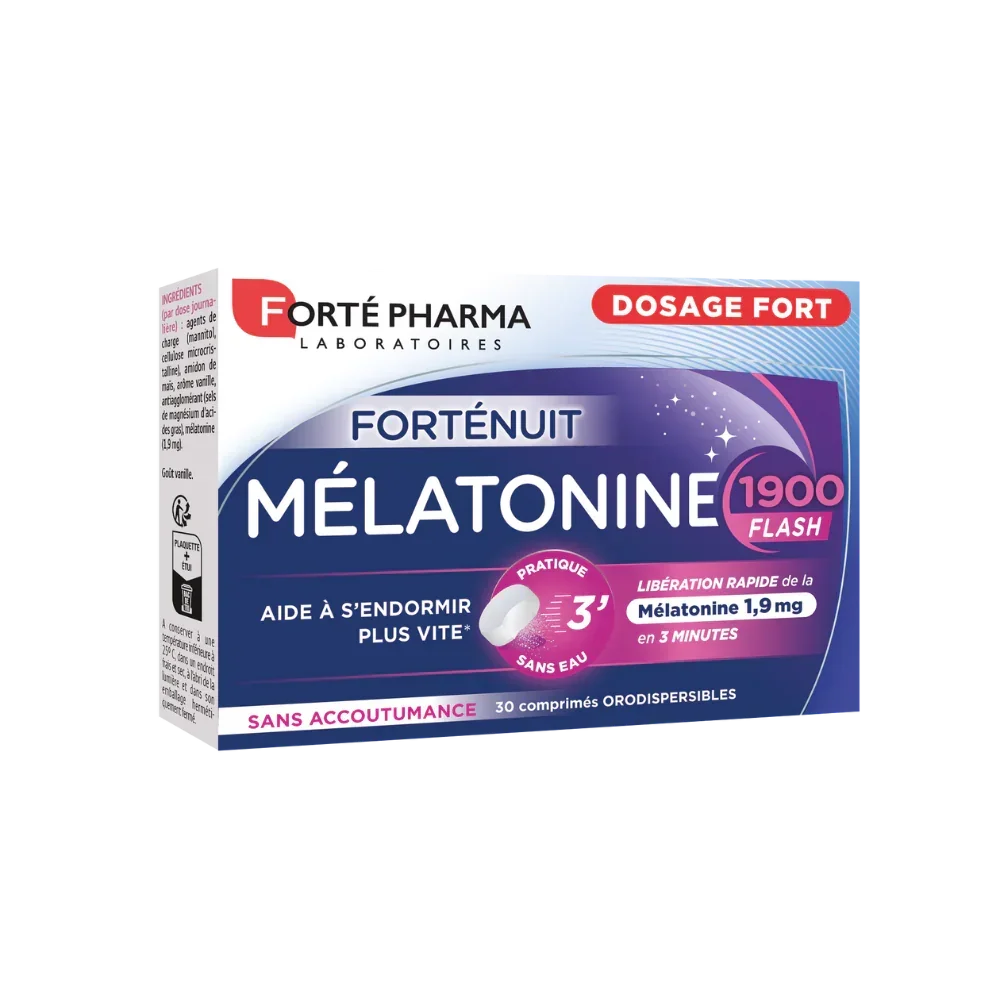Forté Pharma Forté Nuit Mélatonine 1900 Flash 30 Comprimés