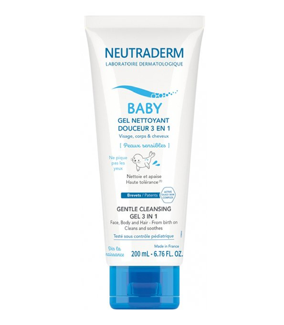 Neutraderm Gel Nettoyant Douceur 3en1 Dès la Naissance 200ml