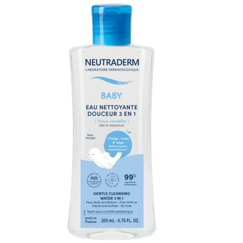 Neutraderm Eau Nettoyante Douceur 3en1 Dès la Naissance 200ml