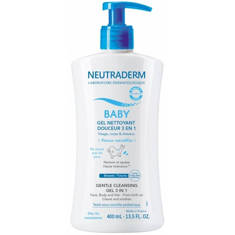 Neutraderm Gel Nettoyant Douceur 3en1 Dès la Naissance 400ml