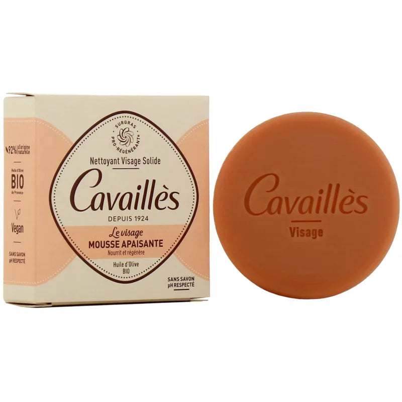 Rogé cavaillès nettoyant visage solide mousse apaisante 70 gr