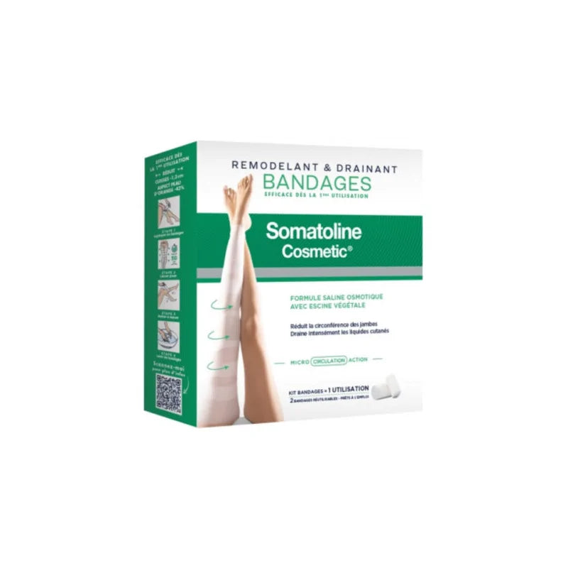 Somatoline bandages reutilisable remodelant drainant kit x2