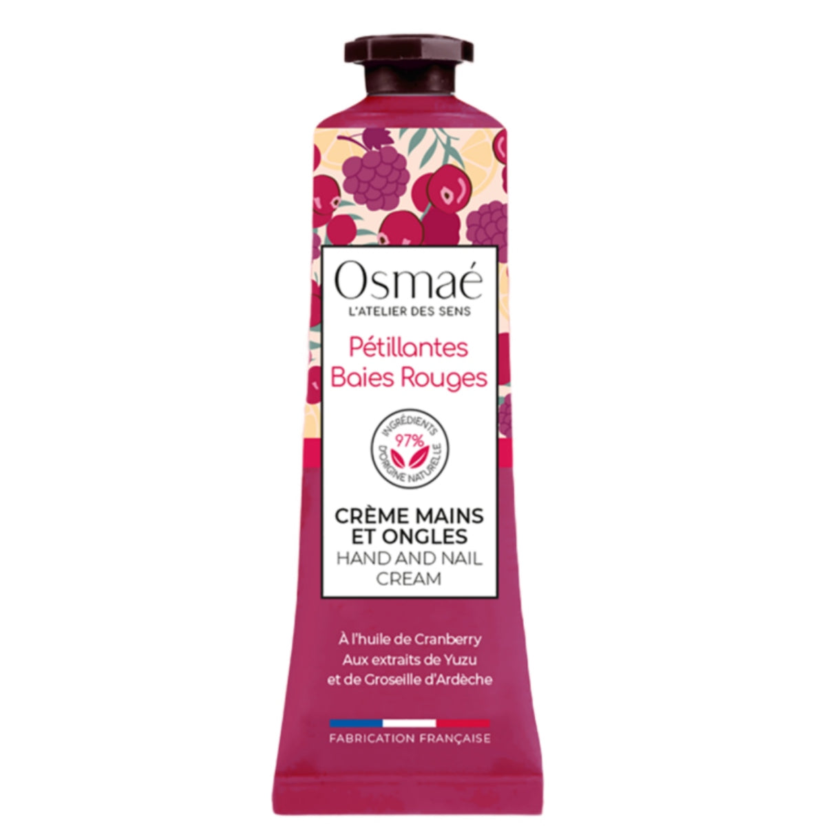 Osmaé Crème mains et ongles pétillantes baies rouges 30 ml