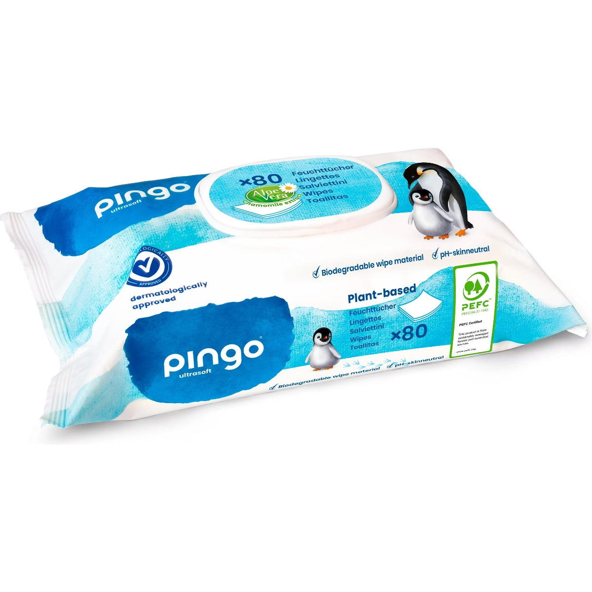 Pingo Lingettes ultra soft à l’aloe vera paquet de 80
