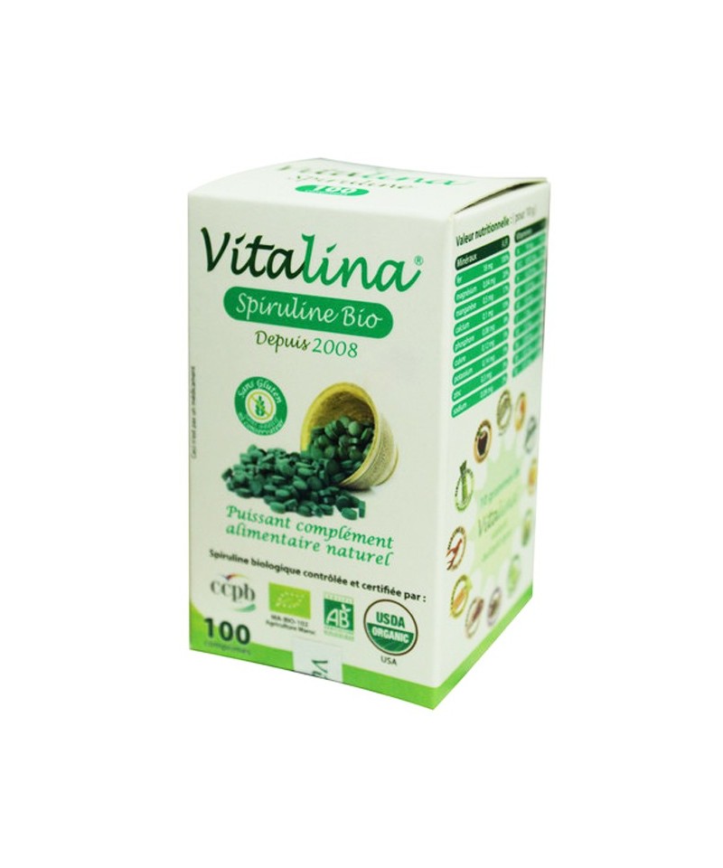 Vitalina spiruline bio 100 cpr